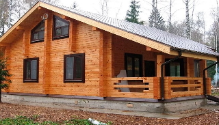 Проекты домов из бруса с террасой в Кумертау - Закажите от 317940 рублей